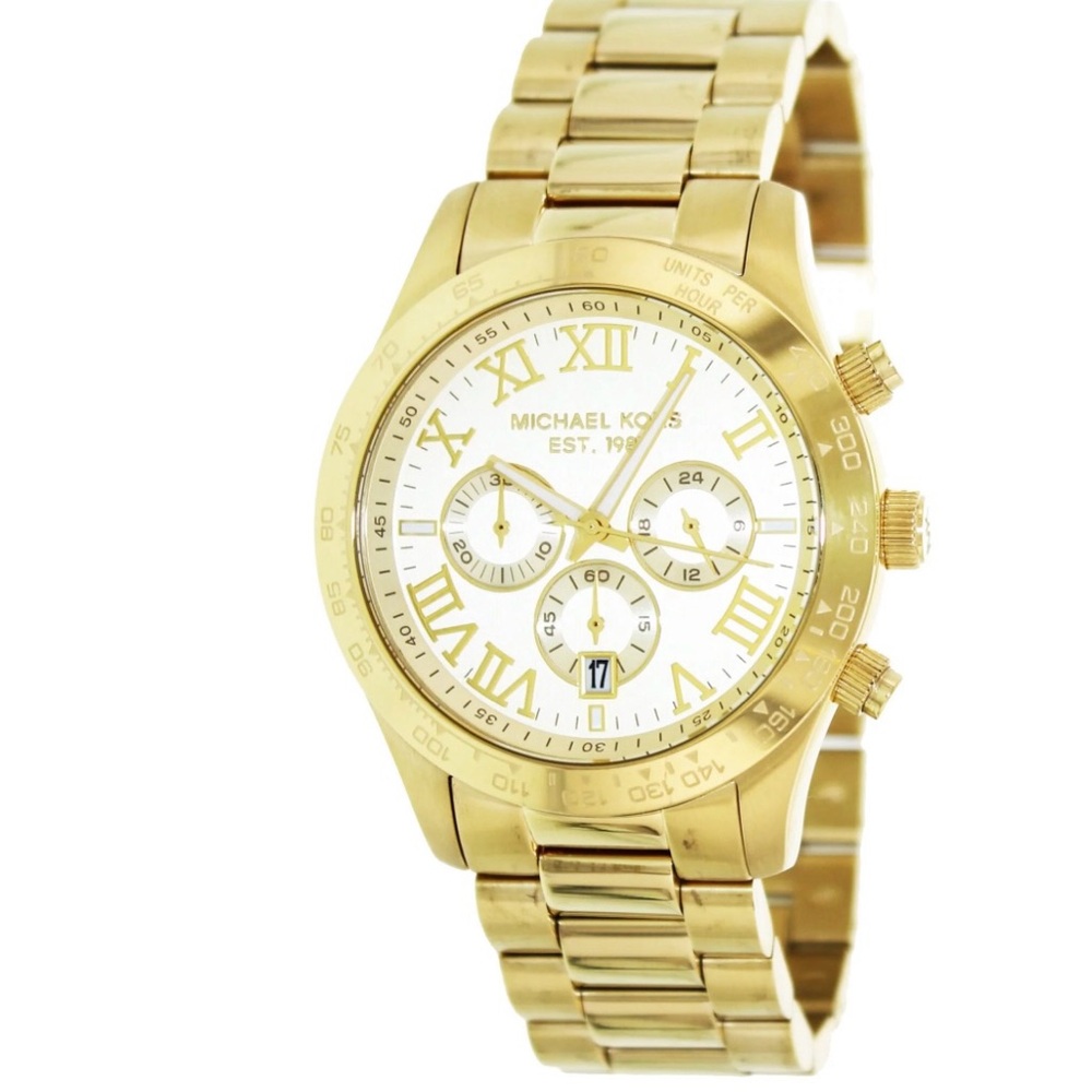 Michael Kors Men's Layton Gold-Tone Chronograph Watch